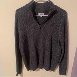 Men’s Croft & Barrow Gray Black Sweater-Md